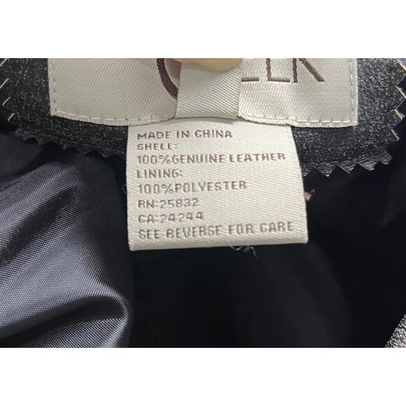 CRIPPLE CREEK Studded Leather Jacket Sz L Western Cowgirl Biker - Picture 11 of 11